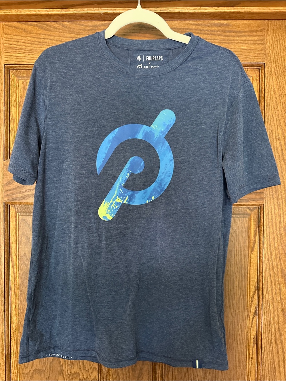 Men’s Navy Graphic Tee with Blue Accent
